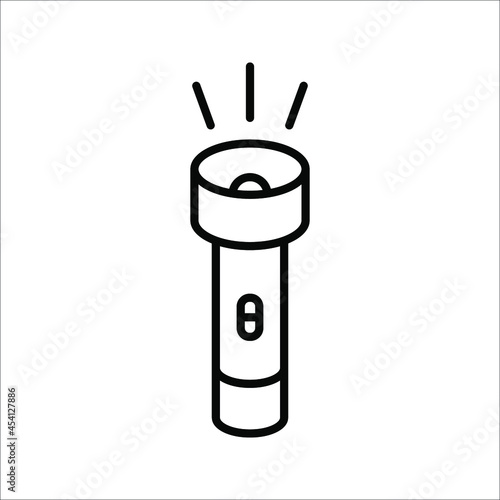 Flashlight symbol modern simple vector icon on white background. color editable eps 10