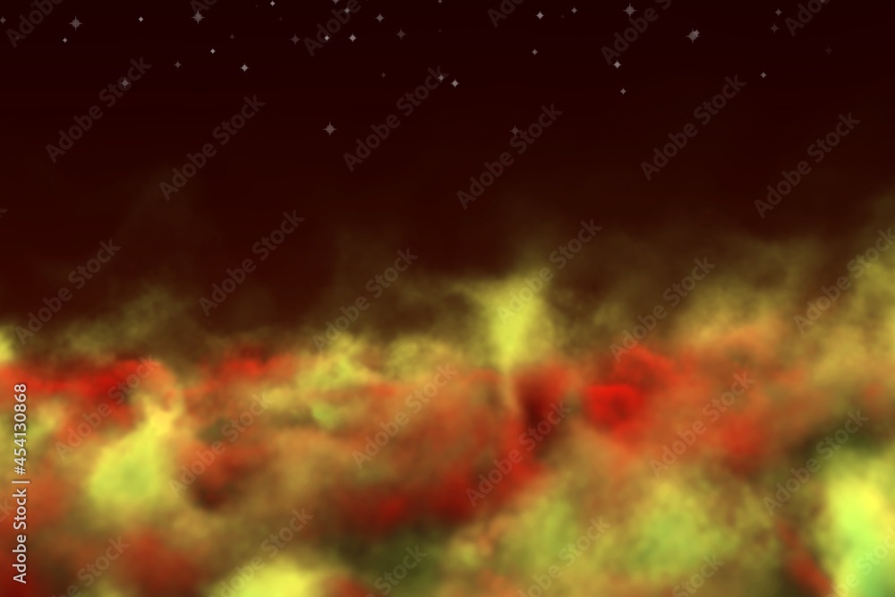 Abstract background creative illustration of mysterious smoke concept with stars you can use for decoration purposes