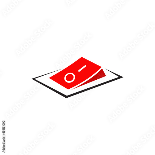 on off button icon logo design