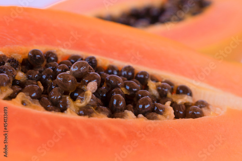 close up of papaya