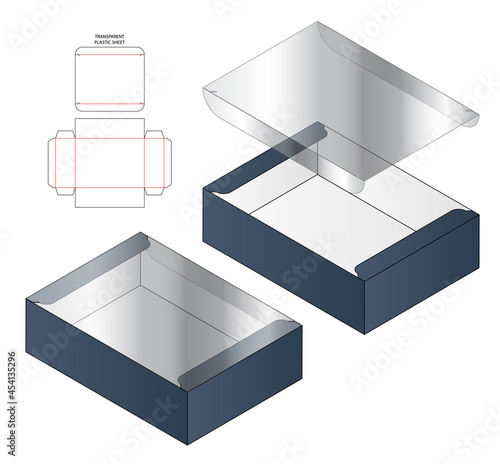 Box packaging die cut template design. 3d mock-up