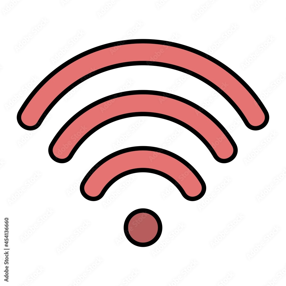 Vector Wifi Connection Filled Outline Icon Design Vector Wifi Connection Filled Outline Icon Design