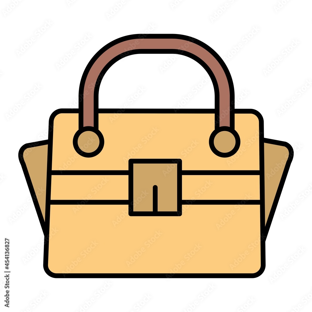 Vector Handbag Filled Outline Icon Design Vector Handbag Filled Outline Icon Design