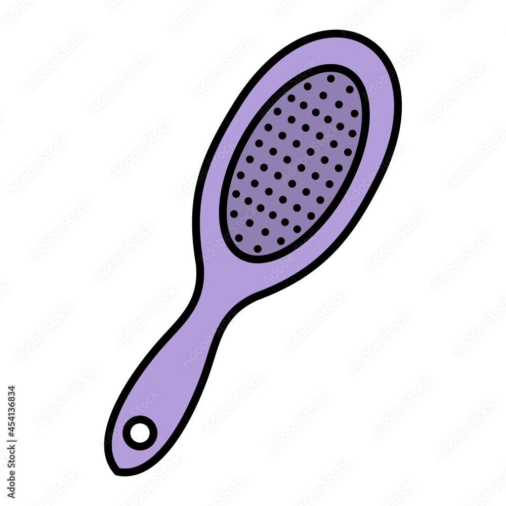 Vector Hair Brush Filled Outline Icon Design Vector Hair Brush Filled Outline Icon Design