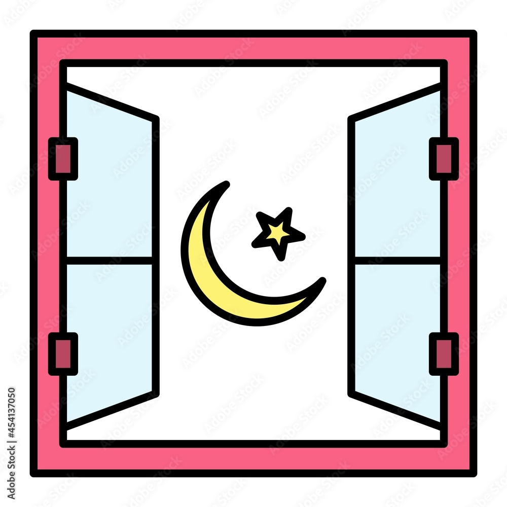 Vector Window Filled Outline Icon Design Vector Window Filled Outline Icon Design