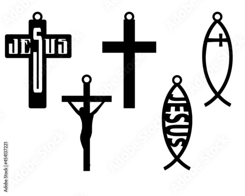 Jesus cross templates for earrings and pendants