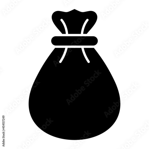 Vector Money Bag Glyph Icon Design