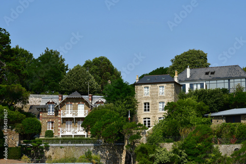 Dinard; France - july 23 2019 : picturesque city in summer