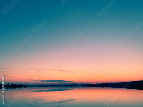 Sunset over the river © lijphoto