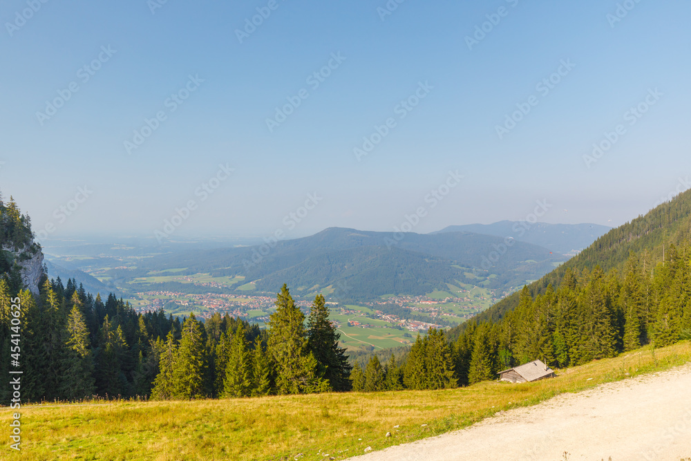 View from Mt. Unternberg down to Ruhpolding