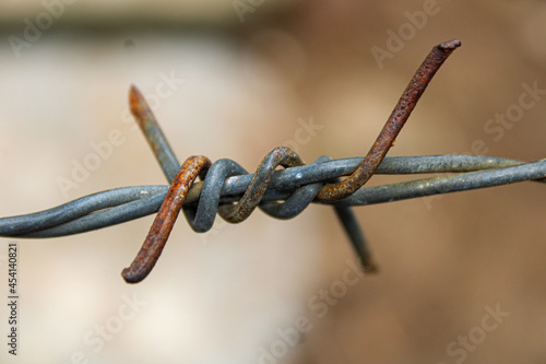 close up of a  wired knot 