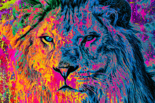 lion head close up