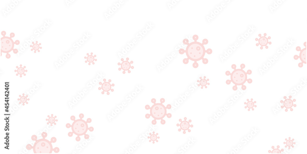 Corona virus pattern background for website or wrapping paper.COVID -19 simple pattern background illustration(Red version).