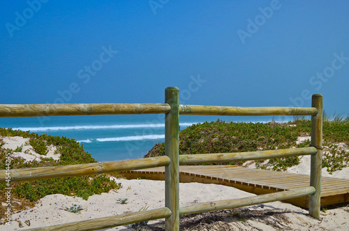 Breathtaking scenic view of beautiful sandy beaches and rocky bays on coastal shoreline of Cape Region in Cape Town Peninsula, South Africa with ocean panorama, surf and nature landscape