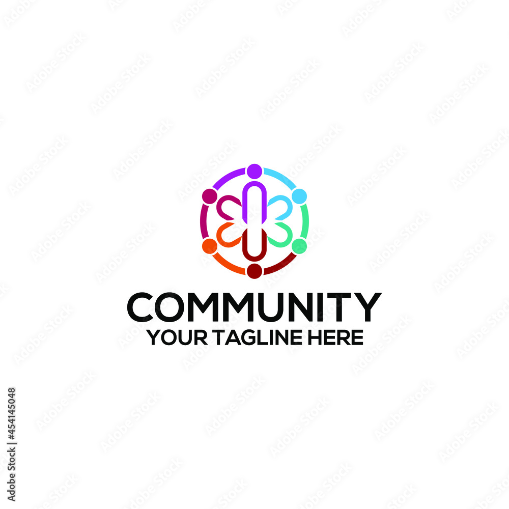 Community logo template vector. Community logo concept vector Community logo template vector. Community logo concept vector