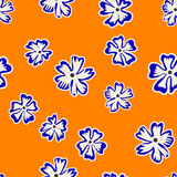 Abstract Elegant Flowers Pattern Minimal Shiny Design Seamless Trendy Fashion Colors Perfect for Fabric Print or Wrapping Paper