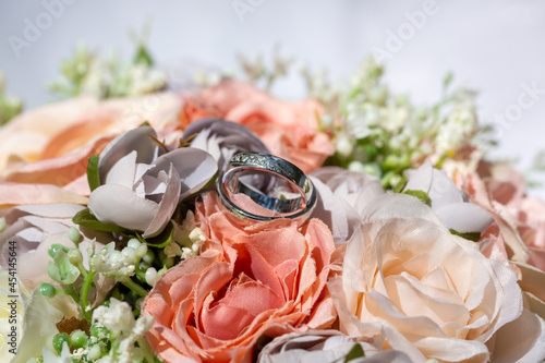 rings on a bouquet