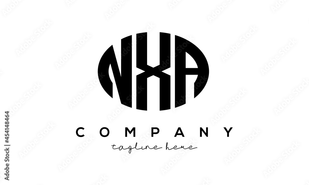 NXA three Letters creative circle logo design
