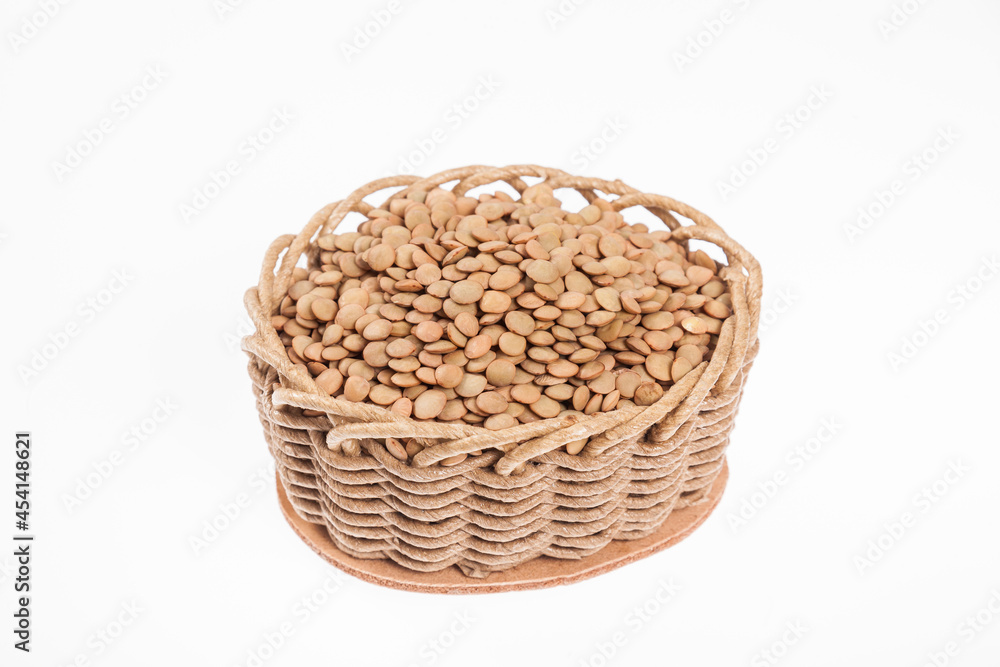 Very Healthy Food; Raw Brown Lentils Heap Very Healthy Food; Raw Brown Lentils Heap