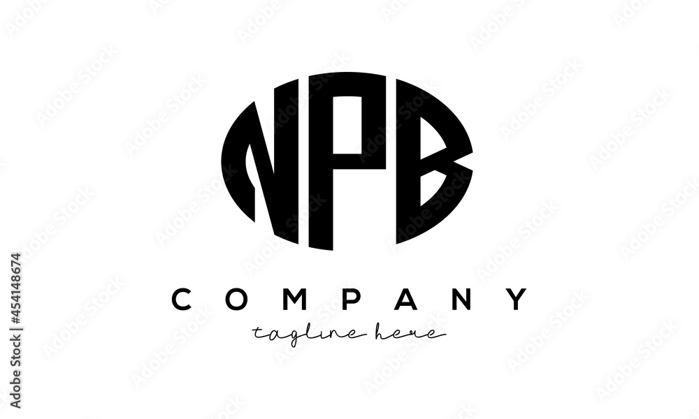 NPB three Letters creative circle logo design