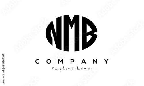 NMB three Letters creative circle logo design