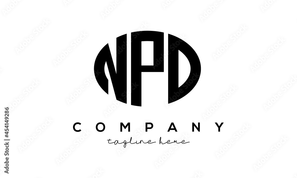 NPD three Letters creative circle logo design