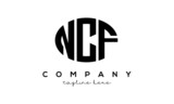 NCF three Letters creative circle logo design