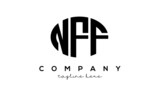 NFF three Letters creative circle logo design