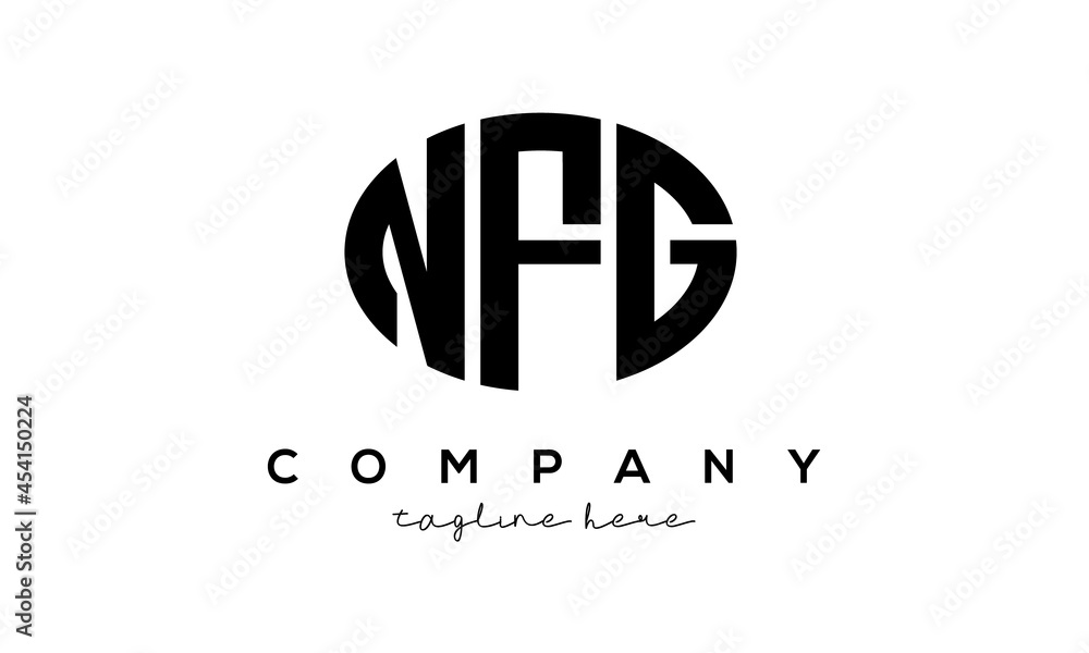 NFG three Letters creative circle logo design