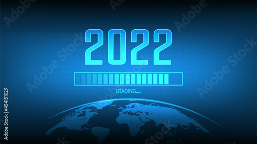 Loading new year 2022, New year resolution and Happy New Year, Vector illustration