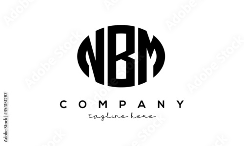 NBM three Letters creative circle logo design photo