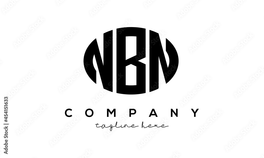 NBN three Letters creative circle logo design