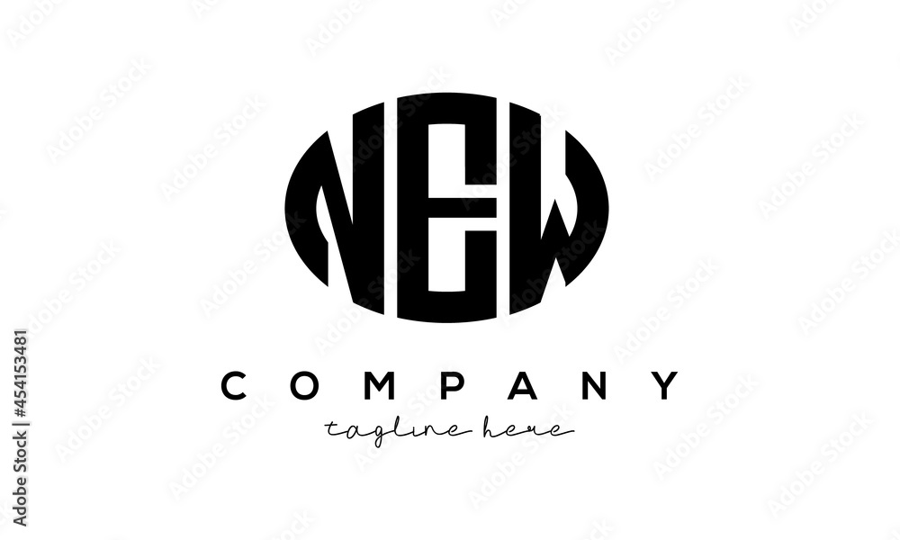 NEW three Letters creative circle logo design	