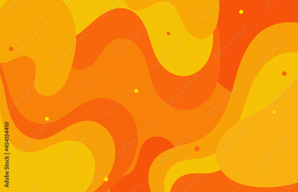 Geometric yellow,red fluid background. Fluid orange elements shapes composition.Dynamic style flat vector illustration. Geometric yellow,red fluid background. Fluid orange elements shapes composition.Dynamic style flat vector illustration.