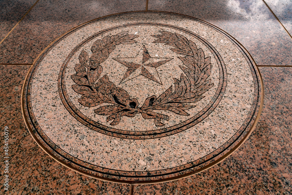 View of Lone Star Seal in a Capitol Building Wall