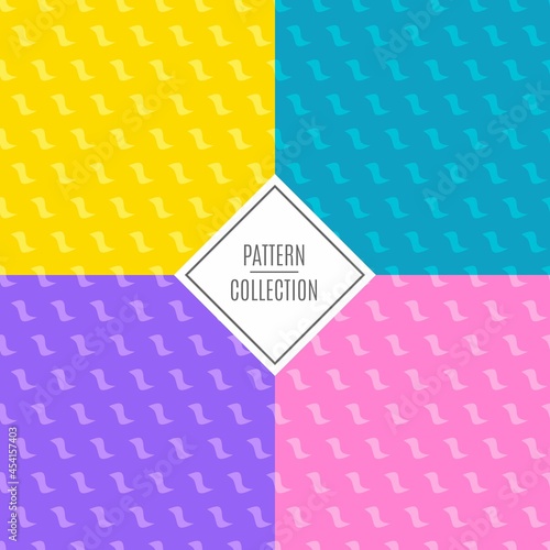 A set of vector patterns of patterns of bright cheerful colors. Templates for birthday celebrations, invitations for children, scrapbooking. 