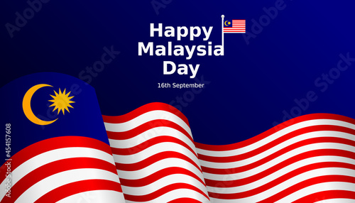 happy malaysia day vector illustration