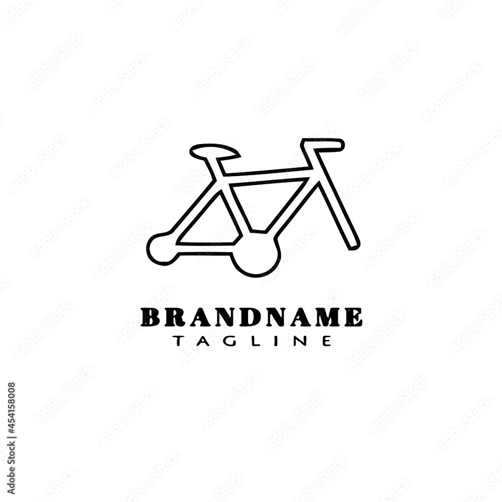 cute design bicycle logo icon design template vector