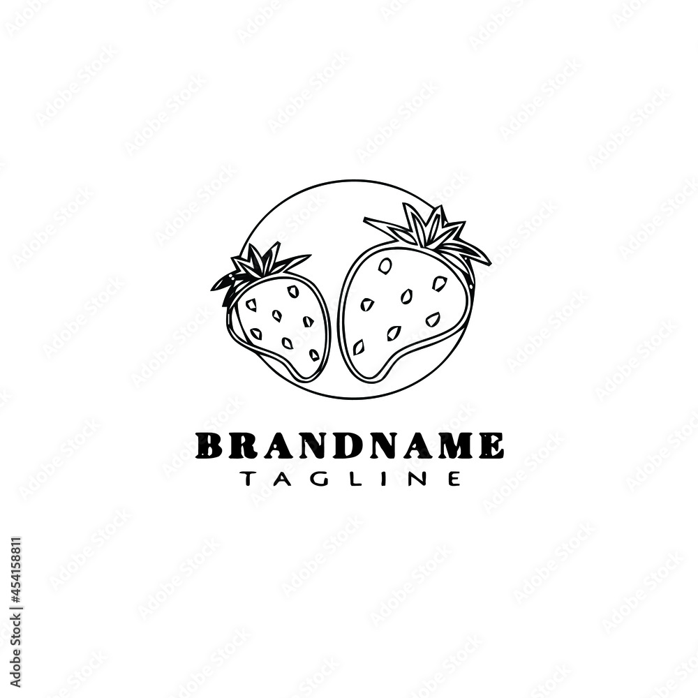 strawberry logo cartoon icon design template vector strawberry logo cartoon icon design template vector