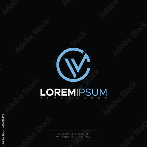Free Download Vector Uppercase Letter VV Negative Space Creative Logo Design Template business - GFXLoad