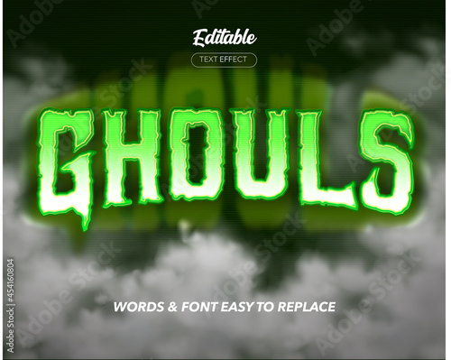 Ghouls Theme Style Vector Text Effect