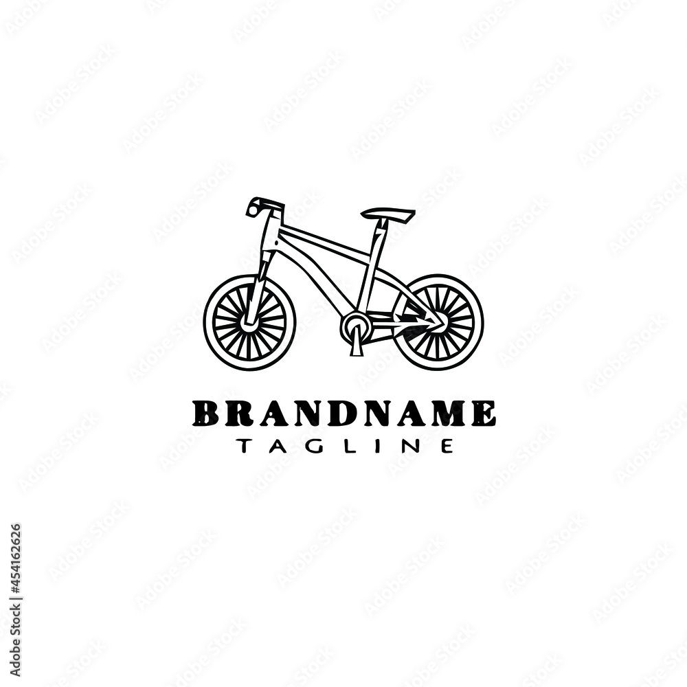 concept bike cartoon logo icon design template black isolated vector illustration creative concept bike cartoon logo icon design template black isolated vector illustration creative