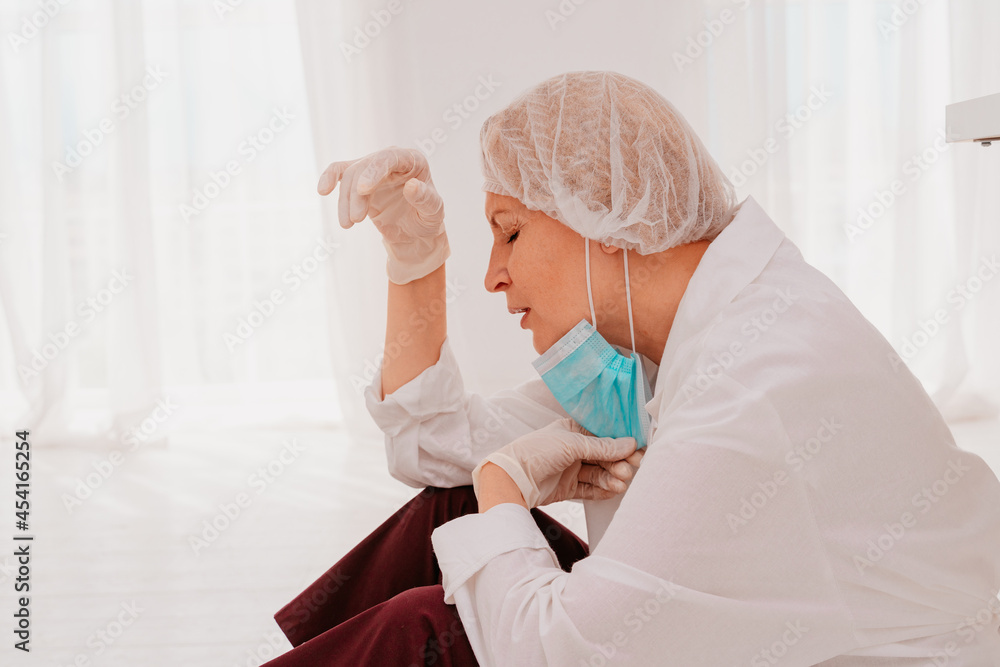doctor is tired and stressed due to covid-19 virus pandemic doctor is tired and stressed due to covid-19 virus pandemic