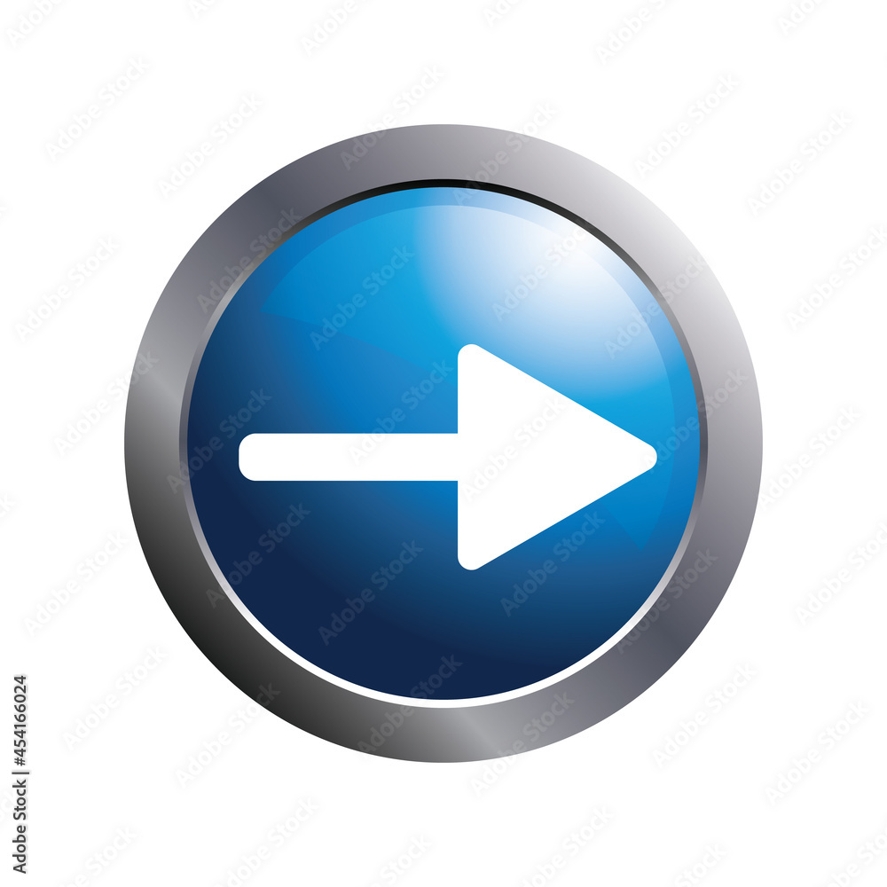 Simple arrow right icon and blue glossy circle for web button. Simple arrow right icon and blue glossy circle for web button.