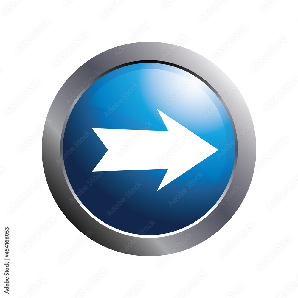 Circle blue button with arrow right icon. Circle blue button with arrow right icon.