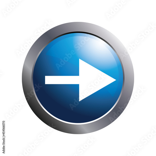 Free Download Arrow right icon on blue web button. - GFXLoad