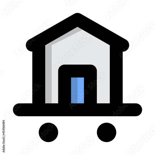 House Relocation icon illustration
