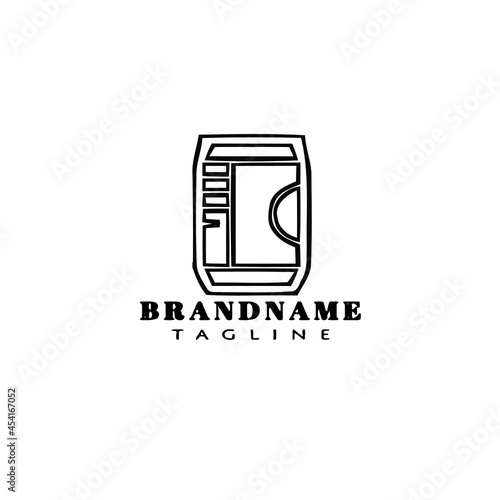 beer bottle cartoon logo icon design template black isolated vector cute