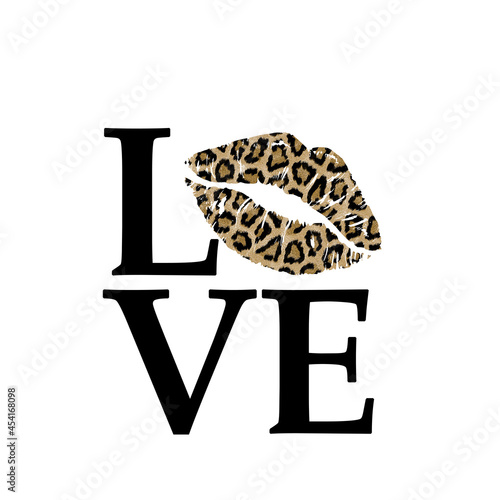 Love with leopard lips