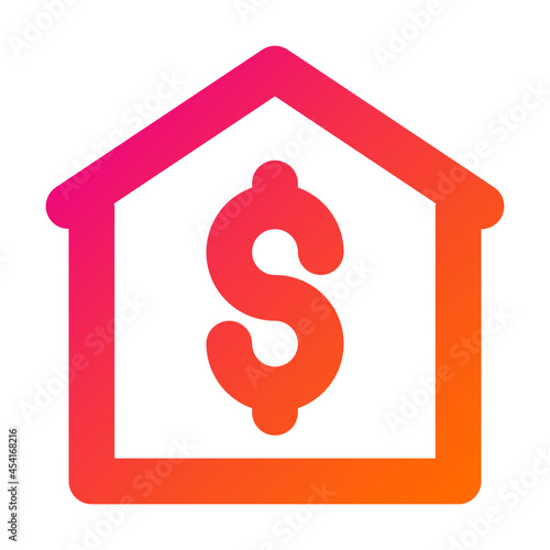 Home Price icon illustration